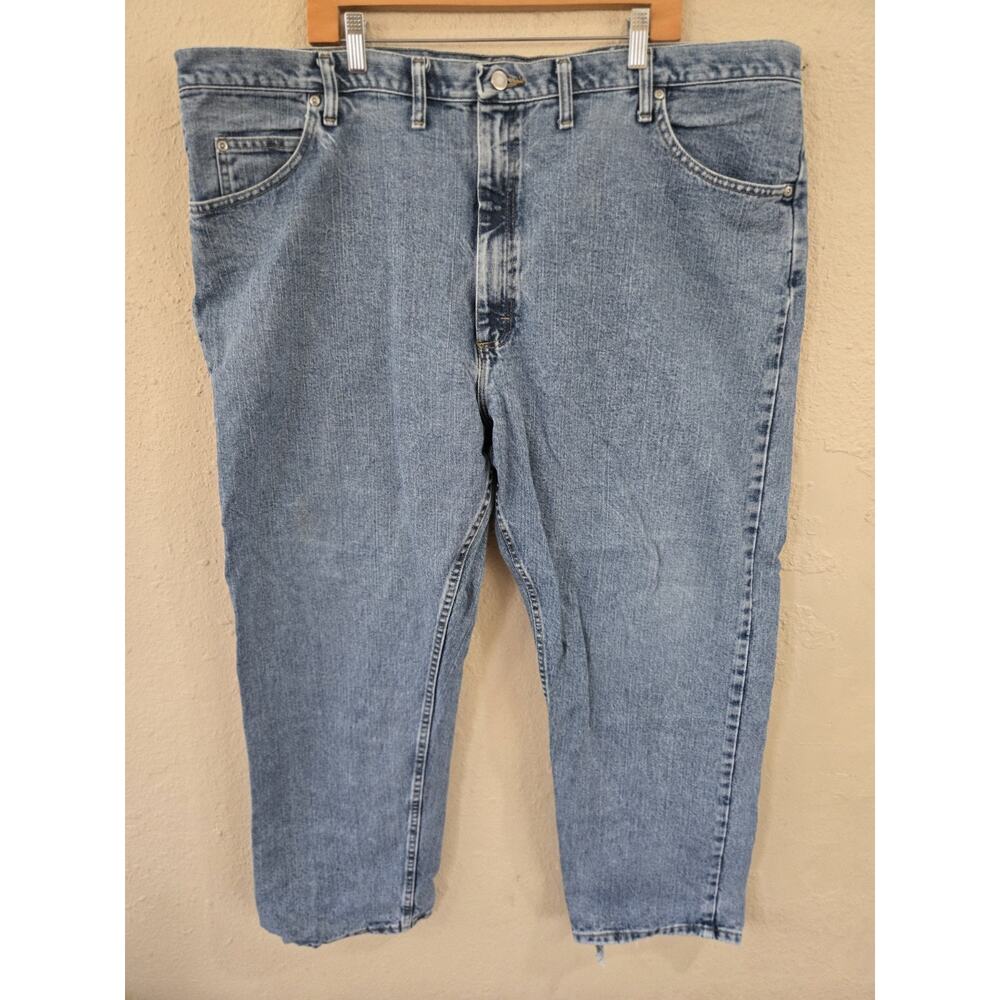 Wrangler Relaxed Fit Blue Jeans, Straight Leg, 97601VR, Size 46x30